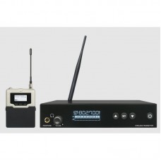 560 Mono In Ear Monitor System UHF IEM System (Wireless Transmitter + 1 Silver & Black Receiver)