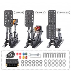 Simplayer 3 Pedal Set Sim Pedals (Throttle + Brake + Clutch) with USB Controller for Racing Games