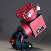 JUWEI-17 Red-black Harmonic Equatorial Mount Narrow Dovetail Groove for Astronomical Telescope Compatible with Theodolite Mode