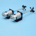 L10cm P and R Set Waterproof 775 Motor Stainless Steel Waterproof Shaft Kit with Four Blades Paddle for RC Trawl Boat