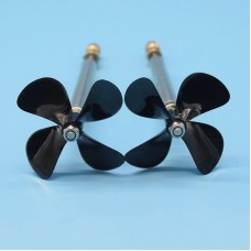 L20cm 4-Blade Propeller Kit for 4mm Motor Shaft Left and Right Waterproof RC Boat Propeller Kit