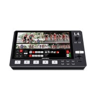 FEELWORLD L4 Video Switcher 10.1-inch LCD Touch Screen Video Mixer USB3.0 High Speed Live Streaming