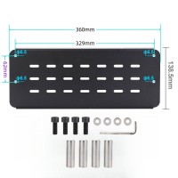 Simplayer Aluminum Alloy Sim Racing Pedal Mounting Plate Foot Rest Plate (Top Plate) for Games