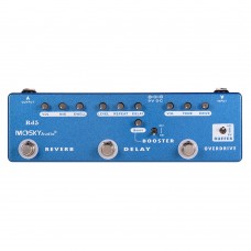 MOSKYAudio RD5 Blue 5-in-1 Multi Effect Pedal (Reverb + Buffer + Booster + Overdrive + Delay)