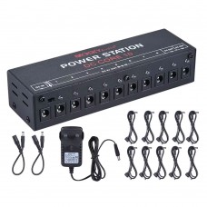 MOSKYAudio DC-CORE10 10-Channel Guitar Effects Pedal Power Supply 10 Isolated Outputs for 9V/12V/18V Pedals