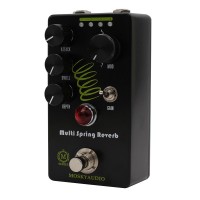 MOSKYAudio Multi Spring Reverb Guitar Bass Effects Pedal Four Reverb Modulation Modes with True Bypass