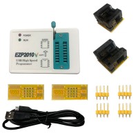 EZP2010V High Speed SPI FLASH Drive-free Programmer 24/25/93BIOS Programming Offline Copying with 2 SOP8 Programming Bases