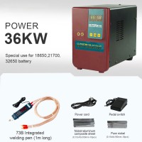 811A 36KW Industrial Smart Spot Welding Machine with S-73B Integrated Welding Pen (25mm^2) for 18650/21700/32650 Battery