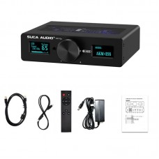 SUCA AUDIO DAC-Q11 Dual-core Audio Decoder ESS9038+AK4493 Hifi DAC with Two OLED Screens for DSD256