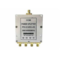 PD-0.5/6G-4S 500-6000MHz 4-Way Microstrip Power Divider Power Splitter RF Combiner (w/ DC Block)