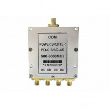 PD-0.5/6G-4S 500-6000MHz 4-Way Microstrip Power Divider Power Splitter RF Combiner (w/ DC Block)