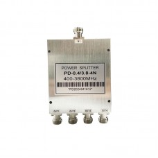 PD-0.4/3.8-4N 400-3800MHz Power Splitter 4-Way Microstrip Power Divider Combiner w/ N-Type Connector