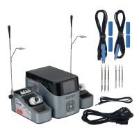 AiXun T420D 200W Dual Channel Soldering Station Solder Station with T245 T210 Handles & 6 Tips