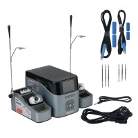 AiXun T420D 200W Dual Channel Soldering Station Solder Station with T210 T115 Handles & 6 Tips