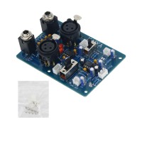 Dual Channel Stereo Balanced Input Gain BTL Bridging HiFi Preamplifier Board with 4558D Operational Amplifier