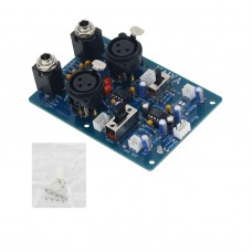 Dual Channel Stereo Balanced Input Gain BTL Bridging HiFi Preamplifier Board with 4558D Operational Amplifier