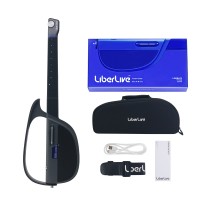 LiberLive Grey C1 Fusion Accompany Guitar 3.5mm Intelligent Electric Stringless Guitar with Protective Bag