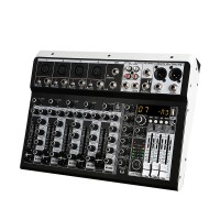 KP6 Professional 6-Channel Multifunctional Audio Mixer Built-in 16 Digital Effector 48V Phantom Power Supply