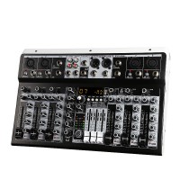 KP8 Professional 8-Channel Multifunctional Audio Mixer Built-in 16 Digital Effector 48V Phantom Power Supply