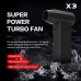 X3 130000RPM 52m/s Mini Violent Fan Turbo Fan Dust Blower (21700/10C) for 220-240g Wind Pressure