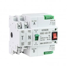 GCDQCN 2P 100A ATS Automatic Transfer Switch (2P100A) for 35mm Rail and Lighting Distribution Box