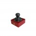 Red GUOHETEC Stamp-shaped Morse Key Telegraph Key Set Comes with Solid Wood Gift Box & Key Caps