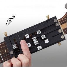 Guitar Chord Trainer Tool Guitar Chord Presser (Black) Designed for Beginners & Fits 38-42" Guitars