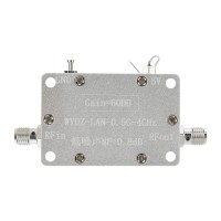 0.5-4GHz LNA 60dB High Gain 50ohms Low Noise Amplifier with SMA Female Connector for GPS/Beidou/GLNSS Amplifier