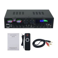 AV-555BT 5 Home Amplifier Amplifier Bluetooth Hifi Stereo Karaoke Audio Amp w/ 400W+400W Peak Power