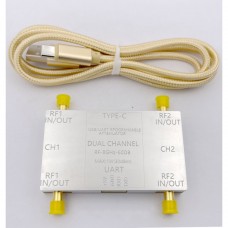 RF-8GHz-60DB Dual Channel Programmable Attenuator RF Attenuator (Main Unit + Type-C Cable) for PC