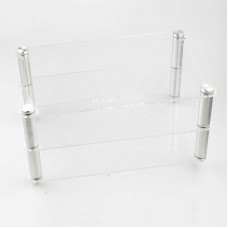 KGUSS 2-Tier Audio Equipment Stand Speaker Stand (Transparent) for DAC Power Amp and Headphone Amp