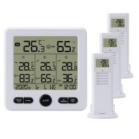 TS-6210-W White Wireless Digital Thermo-hygrometer with 4.72-inch Screen Real-time Temperature and Humidity Detector