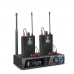 ER-102 Professional Wireless IEM System Bluetooth5.0 UHF 510MHz-580MHz In Ear Monitoring System with 2 Receiver