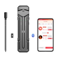 Wireless Intelligent Bluetooth Barbecue Thermometer Support Magnetic Suction for High Temperature Ovens and Stoves