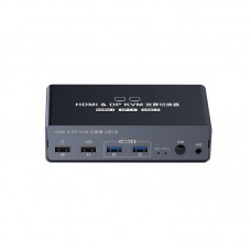 VPFET HDMI-compatible + DP Interface KVM Switch Double Display Working Mode 8K 60Hz UHD Switch Support USB3.0 Expansion