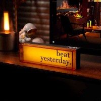 3.6W 6500K LED Lamp Sign Ambient Light Desktop Light Ornament Gift (Beat Yesterday-Orange Shade)