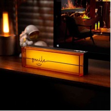 3.6W 6500K LED Lamp Sign Ambient Light Desktop Ornament Gift (SMILE-Orange Shade) for Family Friends