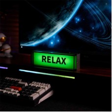 3.6W 6500K LED Lamp Sign Ambient Light Desktop Ornament Gift (RELAX-Green Shade) for Family Friends