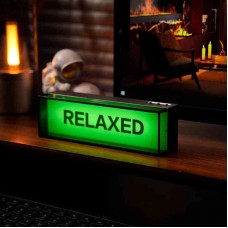 3.6W 6500K LED Lamp Sign Ambient Light Desktop Light Gift (RELAXED-Green Shade) for Family Friends