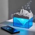 1.6W Glacier Bedside Night Light Aroma Diffuser Bluetooth Speaker (Blue) Supports Stepless Dimming