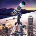 Deluxe 80EQ Astronomical Telescope 80mm/3.15" Refractor Telescope w/ EQ2 Equatorial Mount for Celestron