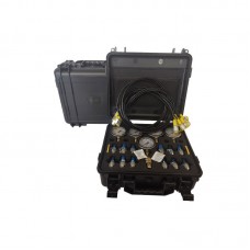 1-60MPA Hydraulic Pressure Tester Kit w/ 5 Gauges 5 Hoses 13 Connectors 14 Tees for Excavators