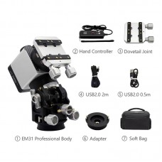 Lightweight EM31Pro Harmonic Equatorial Mount High Load Capacity Multi-modes Theodolite Astronomical Accessory