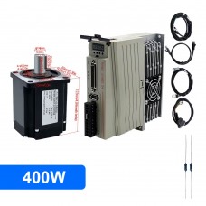 60AST-A1C01330 (without Brake) 400W 1.3NM AC Servo Motor Kit with AC Servo Drive for CNC Engravers