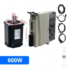 60AST-A1C01930 (without Brake) 600W 1.9NM AC Servo Motor Kit with AC Servo Drive for CNC Engravers