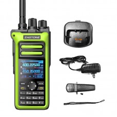 Green M10 Multi-band 10W High Power Handheld Walkie Talkie FM AM Receiving Support PTT ID Identification with 1.77-inch LCD