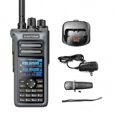 Grey M10 Multi-band 10W High Power Handheld Walkie Talkie FM AM Receiving Support PTT ID Identification with 1.77-inch LCD