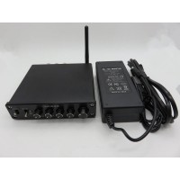 Black Panel 2.1 Channel Digital Power Amplifier 50W+50W+100W HiFi Subwoofer Audio Amplifier with 24V/4A Power Adapter