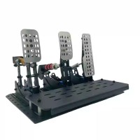 Racing Game Simulator Pedal Throttle+Brake+Clutch Set with Base Plate 12bit USB Controller PC SIM Pedals for Logitech