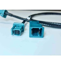 1m/3.3ft Sky Blue 1000base-T1 Automotive Ethernet Cable with 1 Male Connector + 1 Female Connector